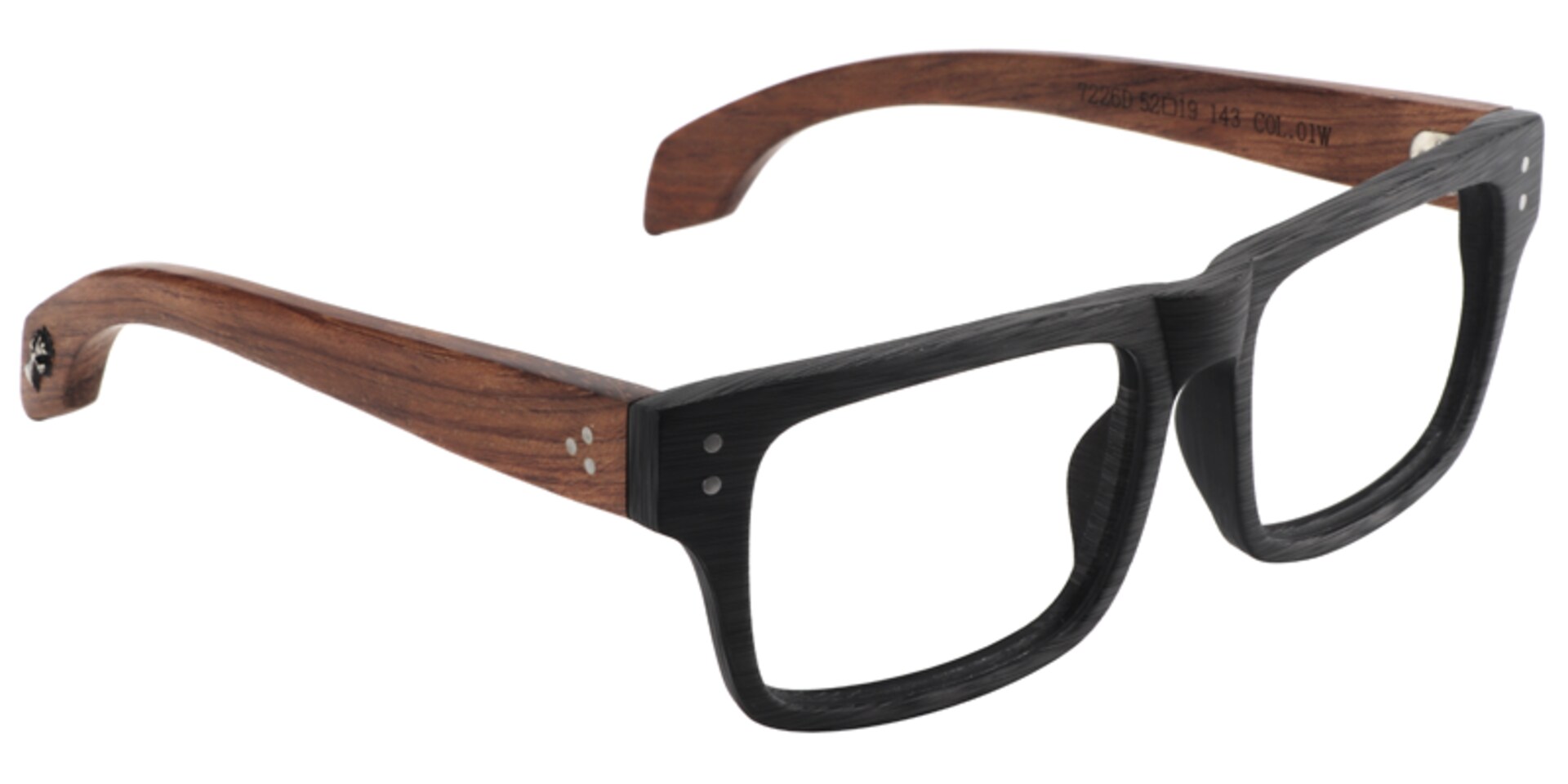 Hunk Rectangle Black Glasses | Zeelool Glasses3