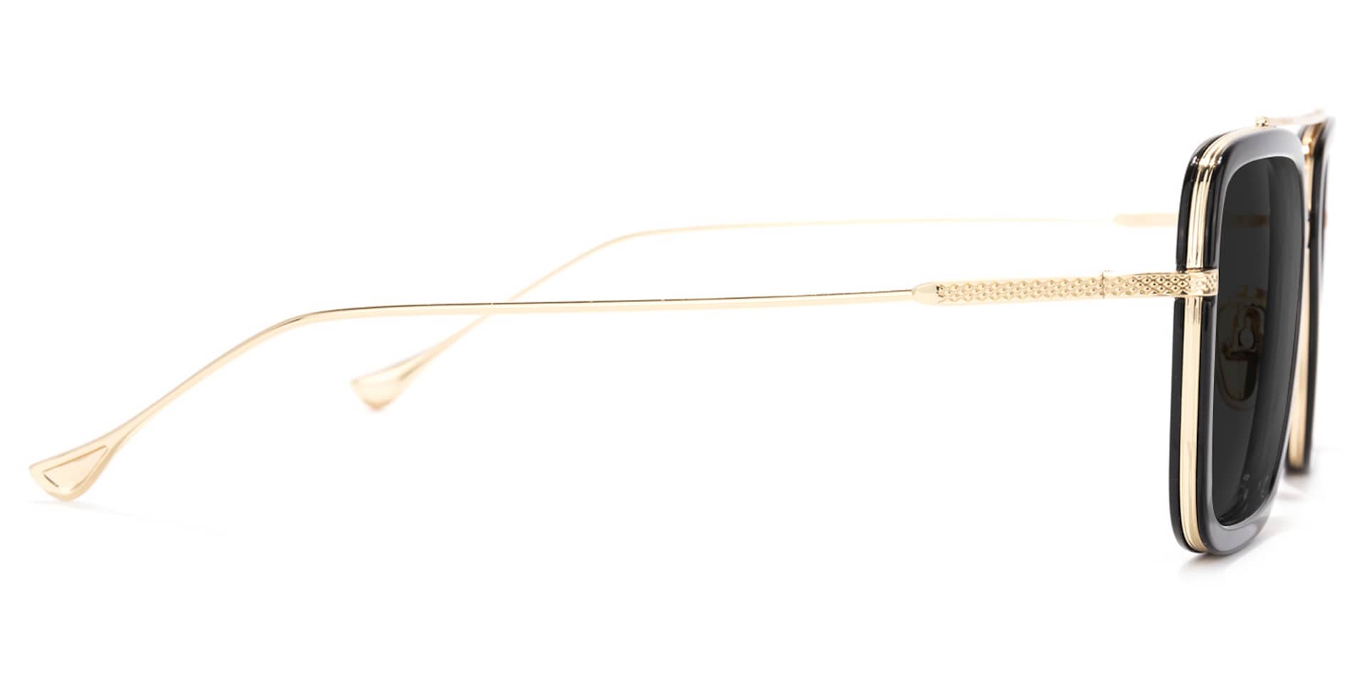 Gifford Aviator Black-Gold Sunglasses | Zeelool Glasses3