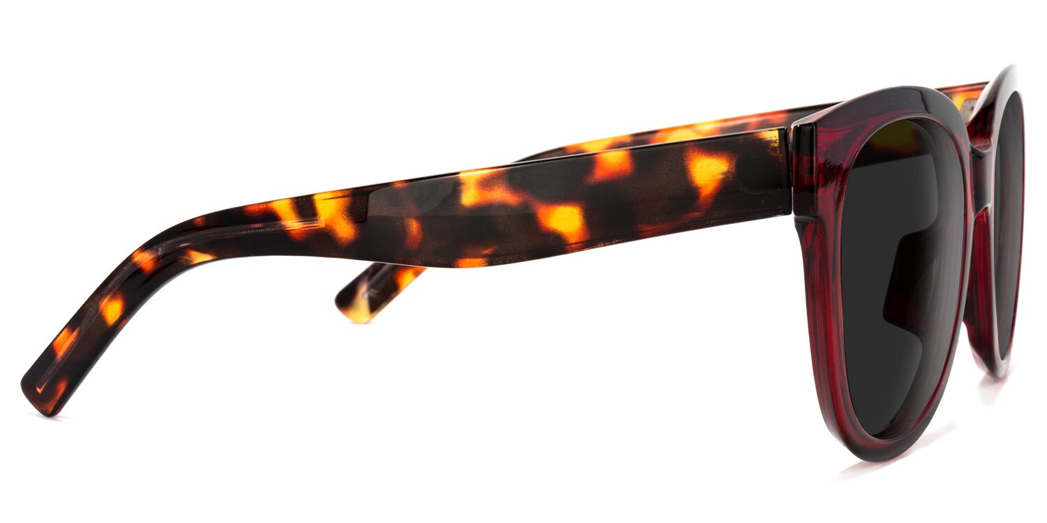 Harrell Square DarkRed Sunglasses Zeelool Glasses