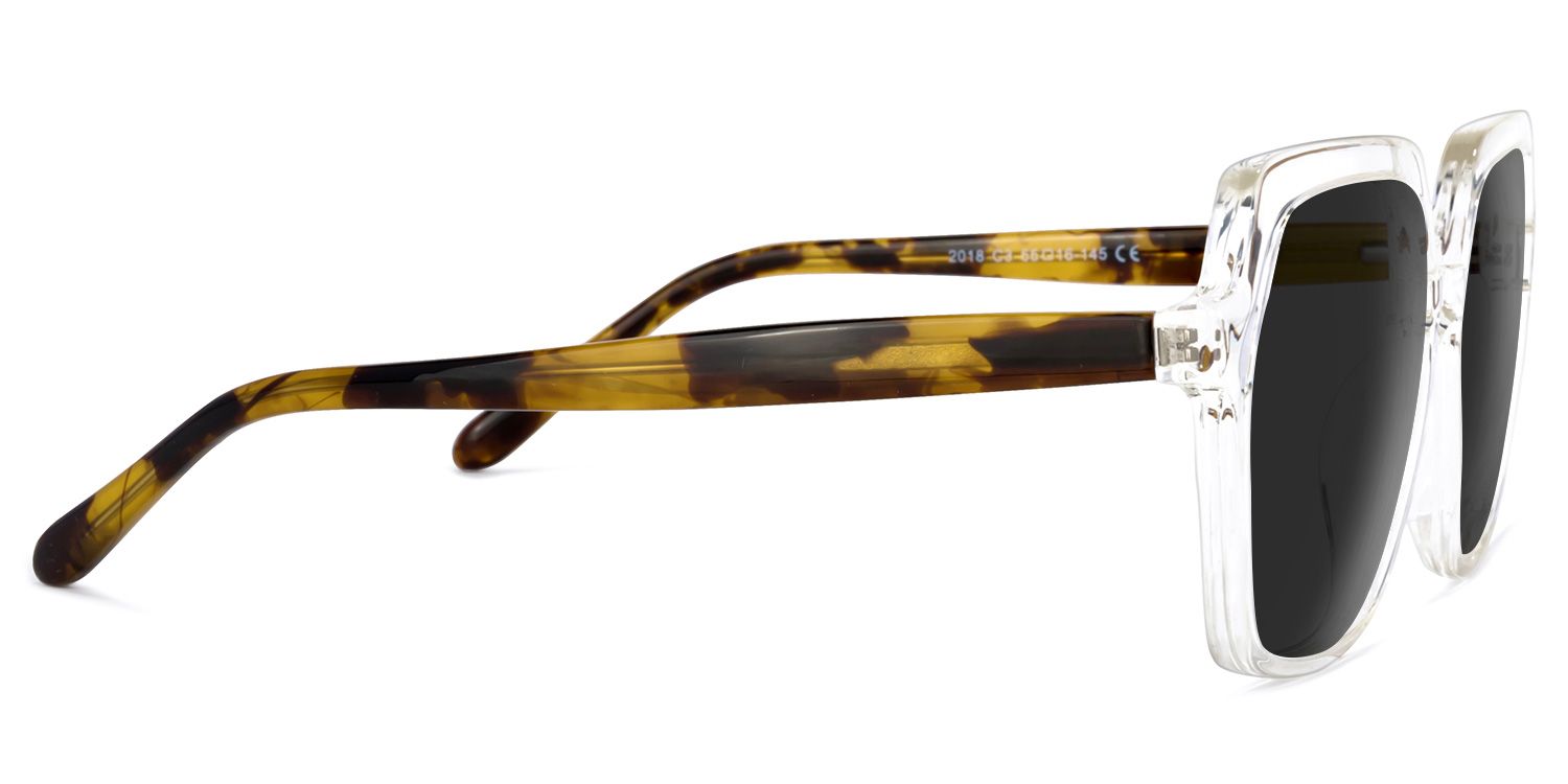 Norah Geometric Clear Sunglasses | Zeelool Glasses3