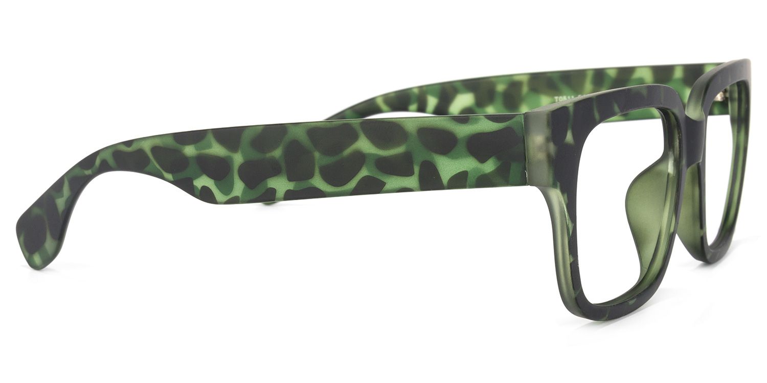 Colin Rectangle Eyeglasses and Green Floral Frames3