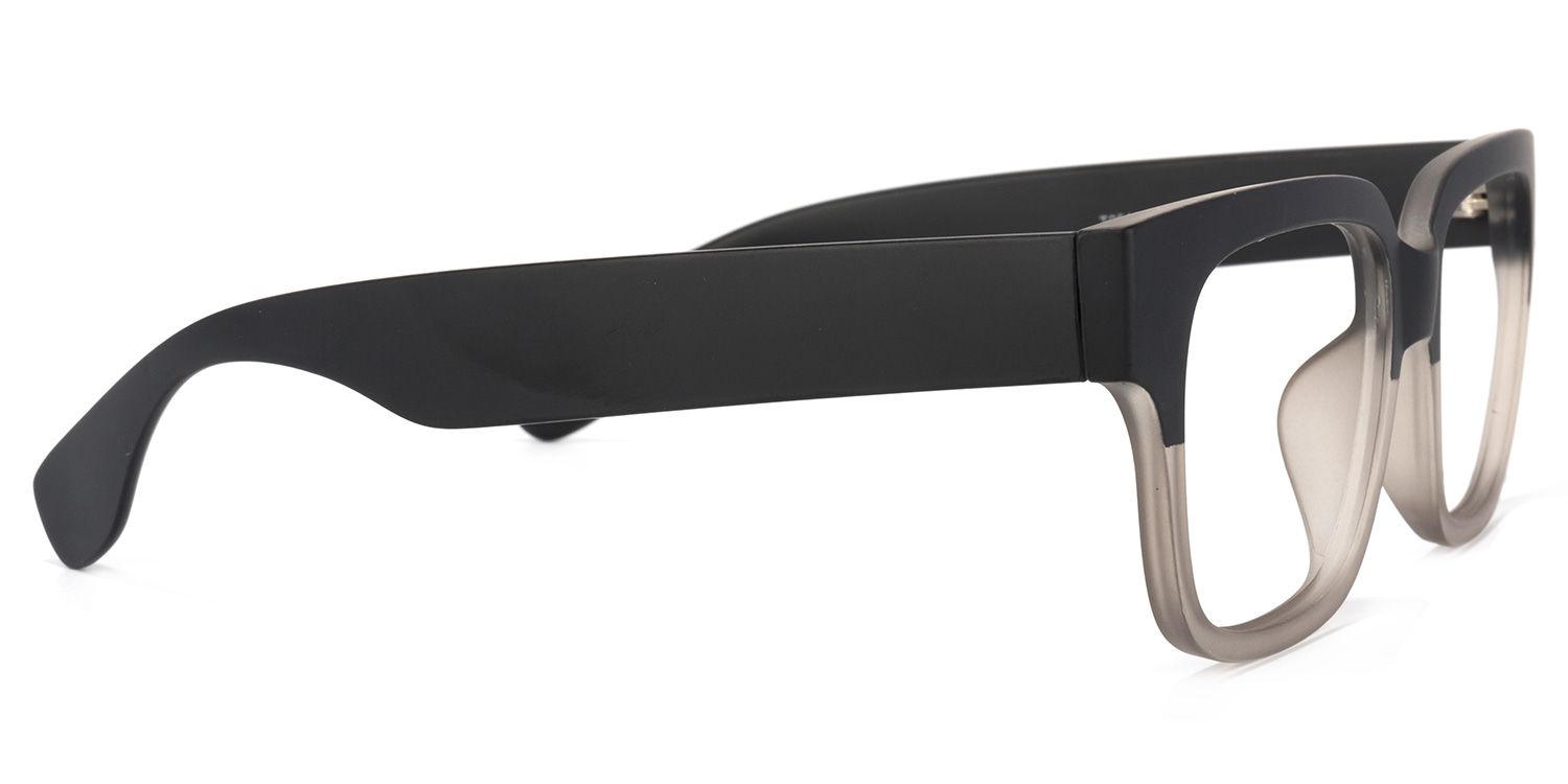 Colin Rectangle Black-Gray Glasses | Zeelool Glasses3