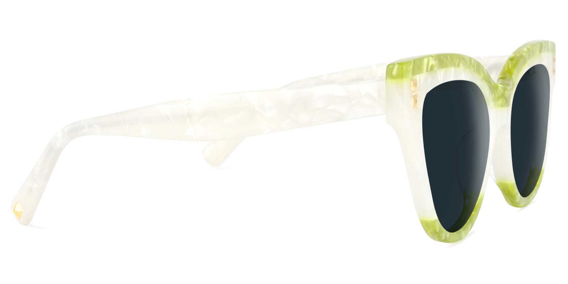 Cascata Cateye Green Sunglasses | Zeelool Glasses2