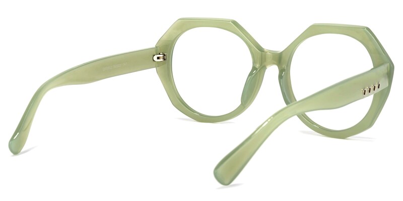 Skylar Geometric Cameo-Green Glasses | Zeelool Glasses4