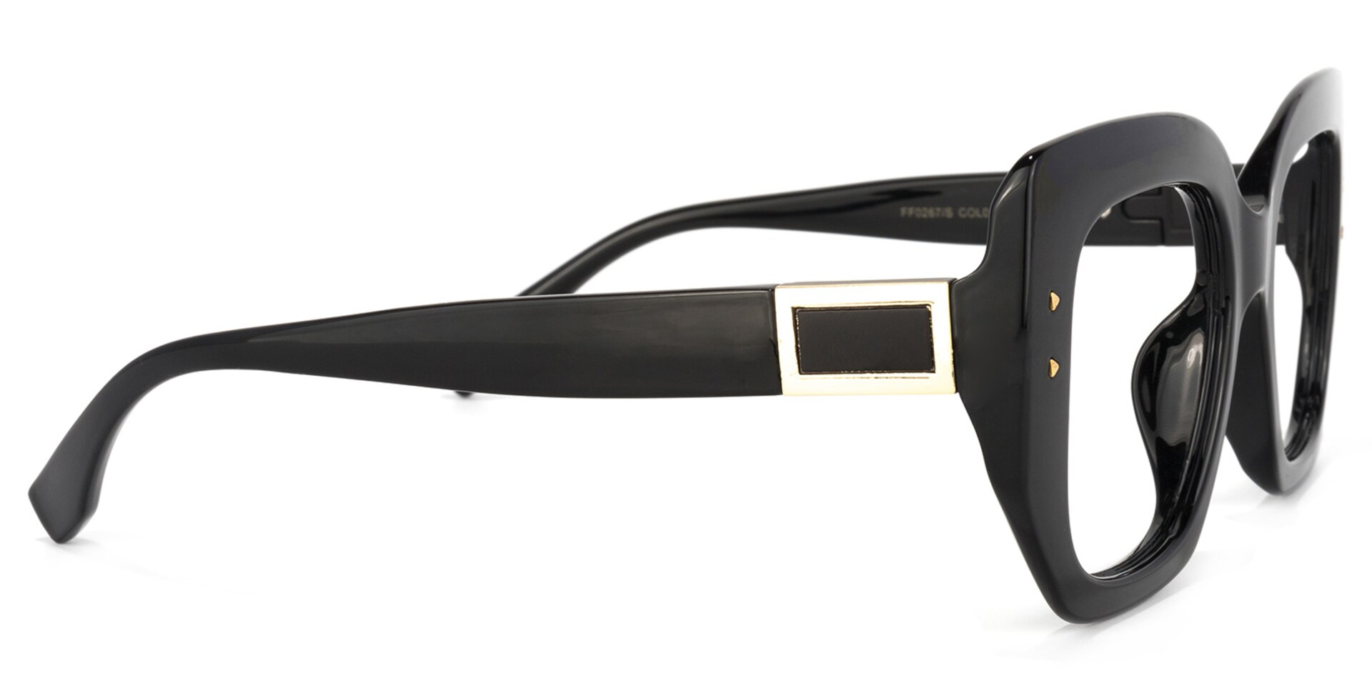 Sienna Square Black Glasses | Zeelool Glasses3