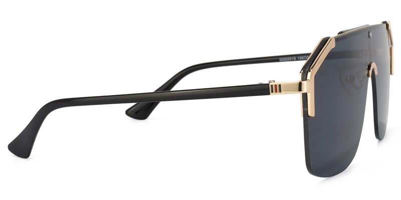 Titus Geometric Dark-Gray Sunglasses | Zeelool Glasses3