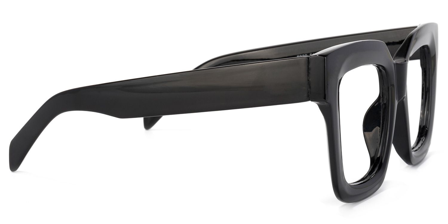 Trinity Square Black Glasses | Zeelool Glasses3