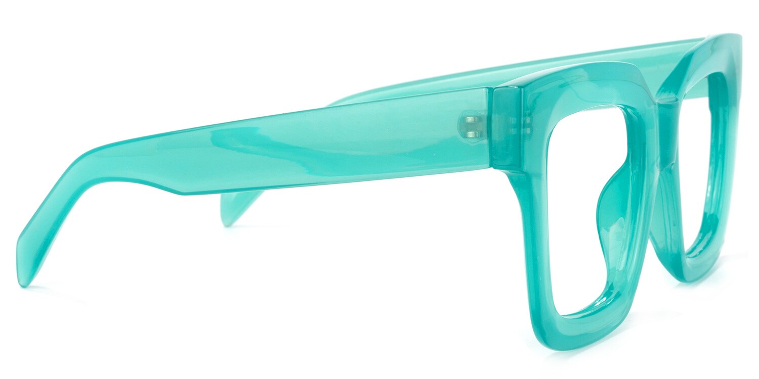 Trinity Square Green Glasses | Zeelool Glasses3