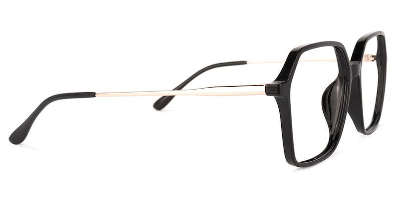 Wisdom Geometric Black Glasses | Zeelool Glasses3