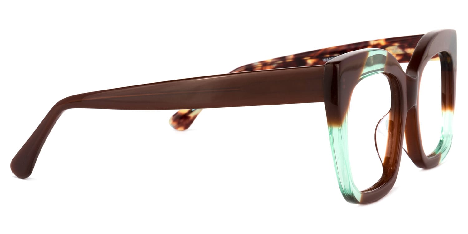 シクラメン　マナザシメガネ Ximena Cateye Brown Glasses | Zeelool Glasses