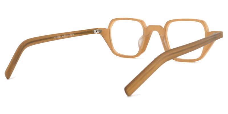 Yasin Square Cameo-Brown Glasses | Zeelool Glasses4