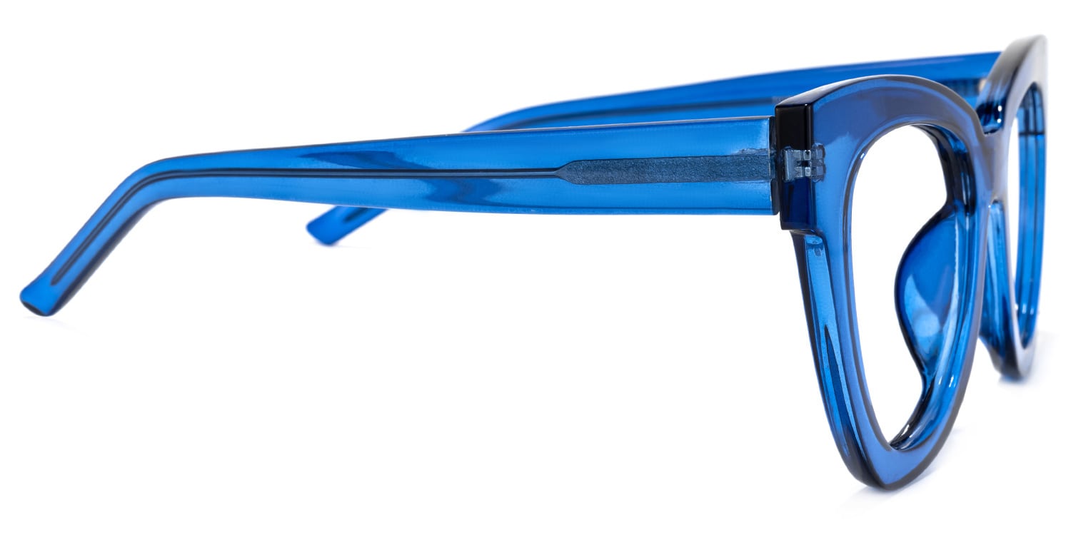 Yaser Geometric Blue Glasses | Zeelool Glasses