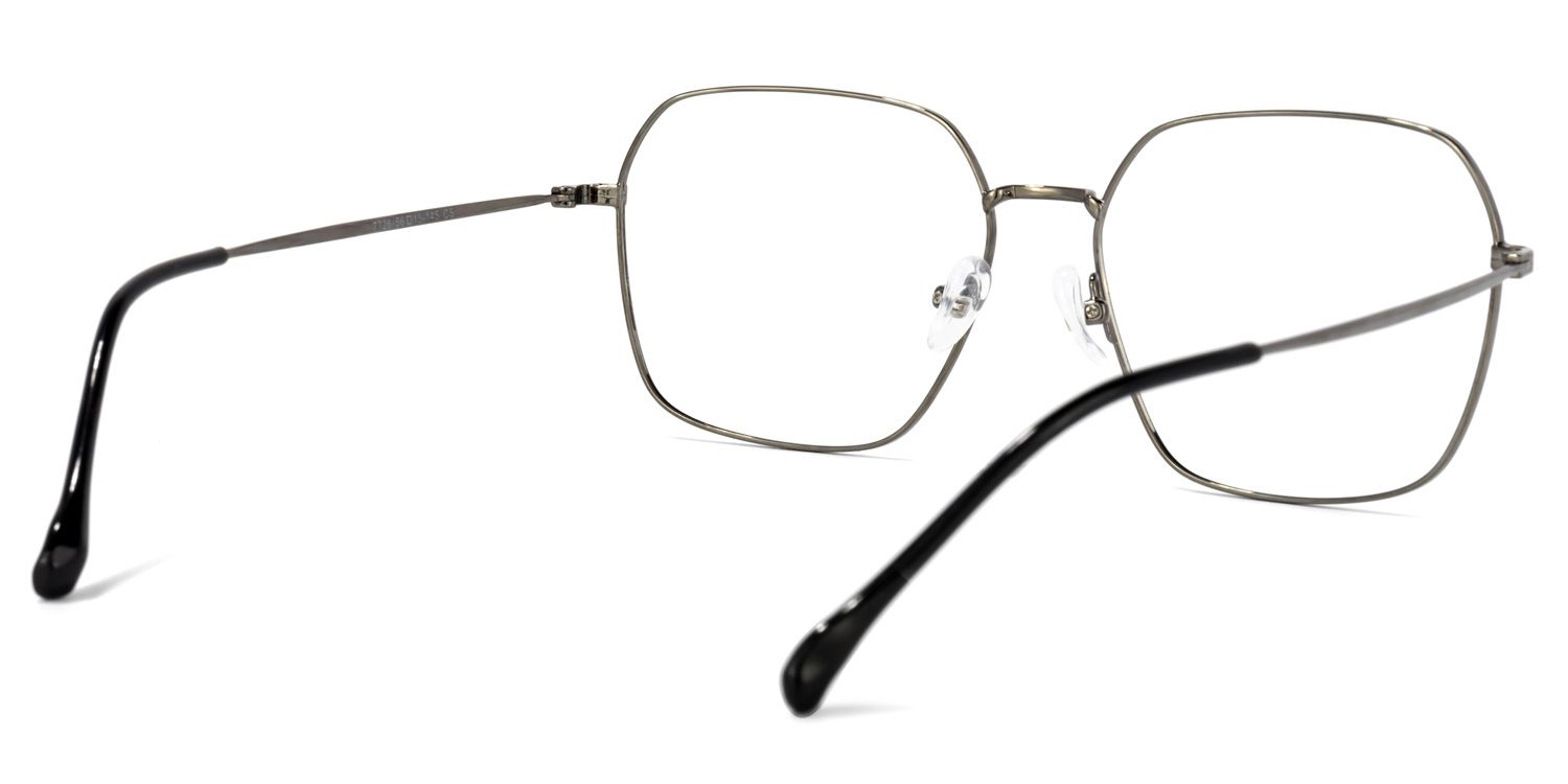 Zander Square Gray Glasses | Zeelool Glasses4