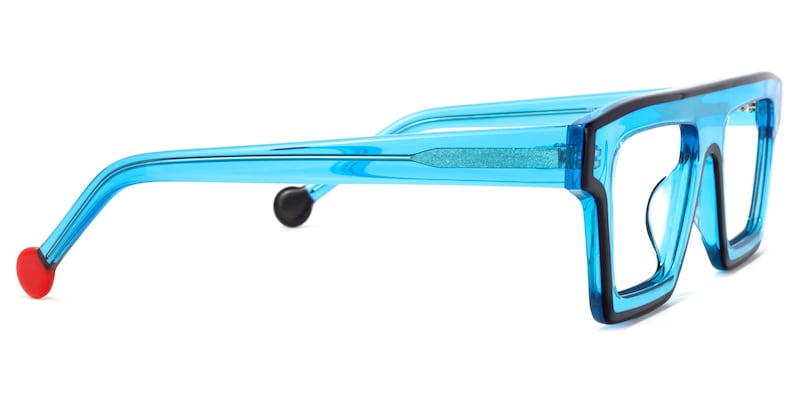 Gerri Square Blue Glasses | Zeelool Glasses3