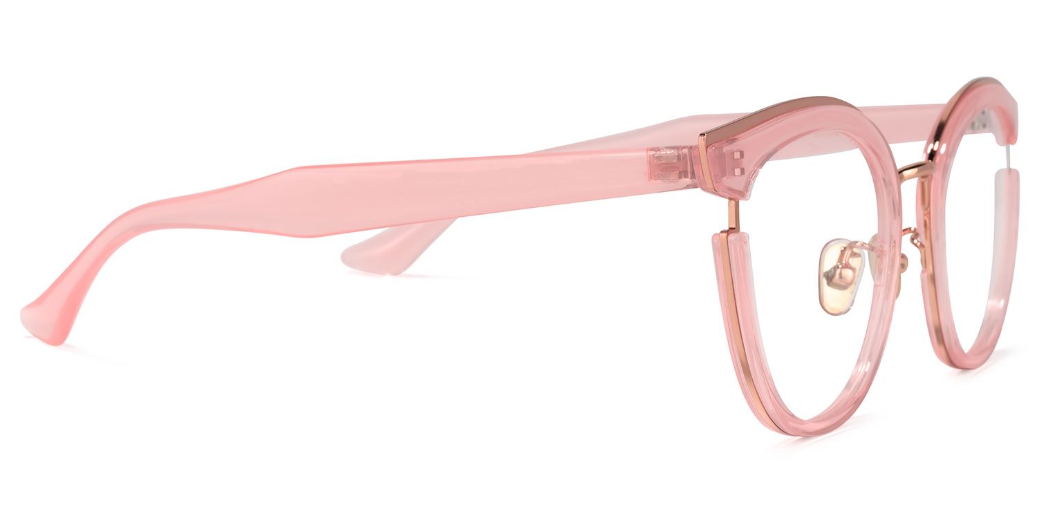 Eleanore Cat Eye Pink Frame Glasses | Zeelool3