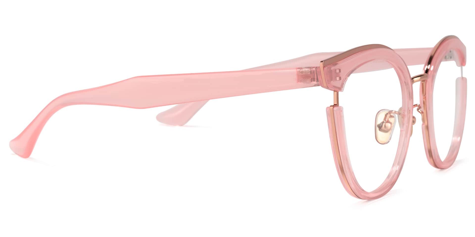 Eleanore Cat Eye Pink Frame Glasses | Zeelool3