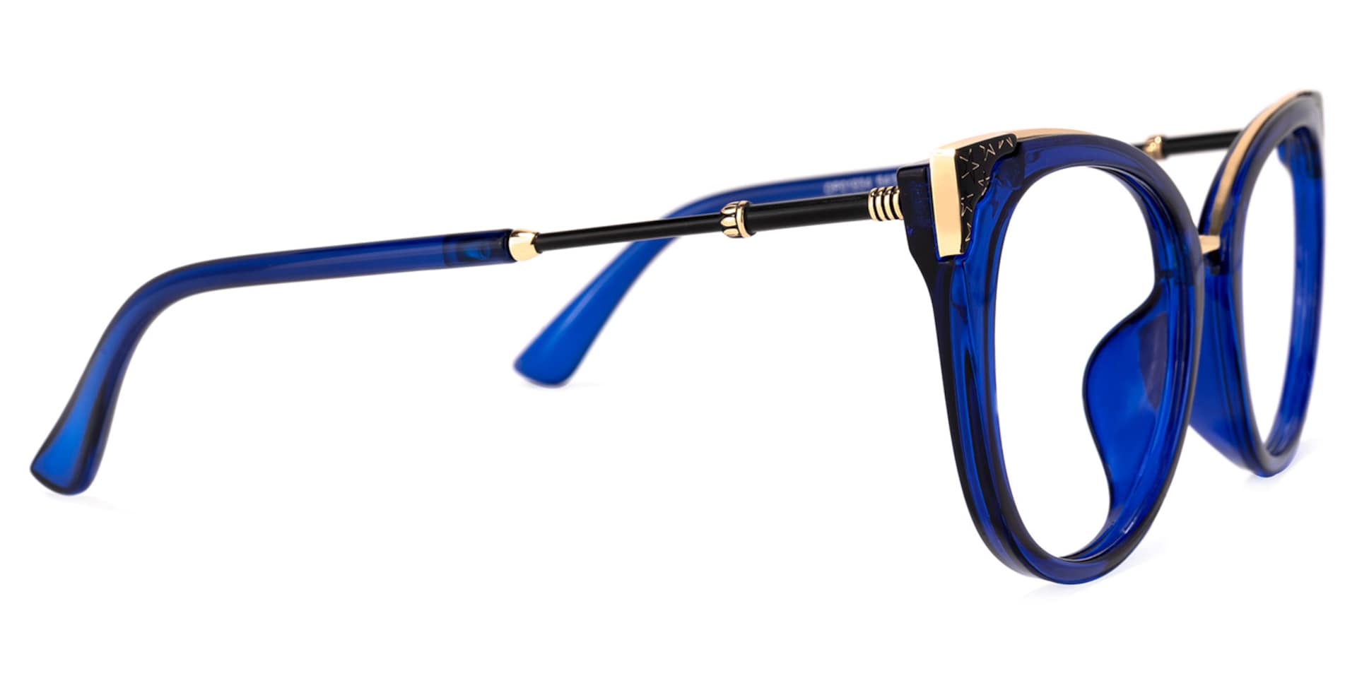 Dalton Cat Eye Blue Glasses | Zeelool Glasses3