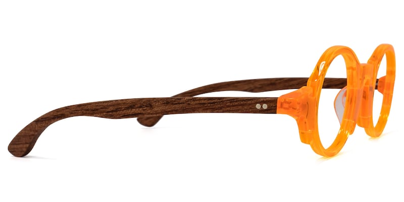 Charlie Round Orange Glasses | Zeelool Glasses3
