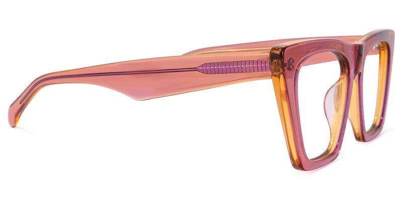 Cecile Cat Eye Pink Glasses | Zeelool Glasses3