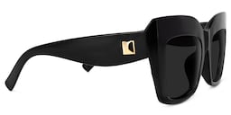 Alberta Cat Eye Black Sunglasses2