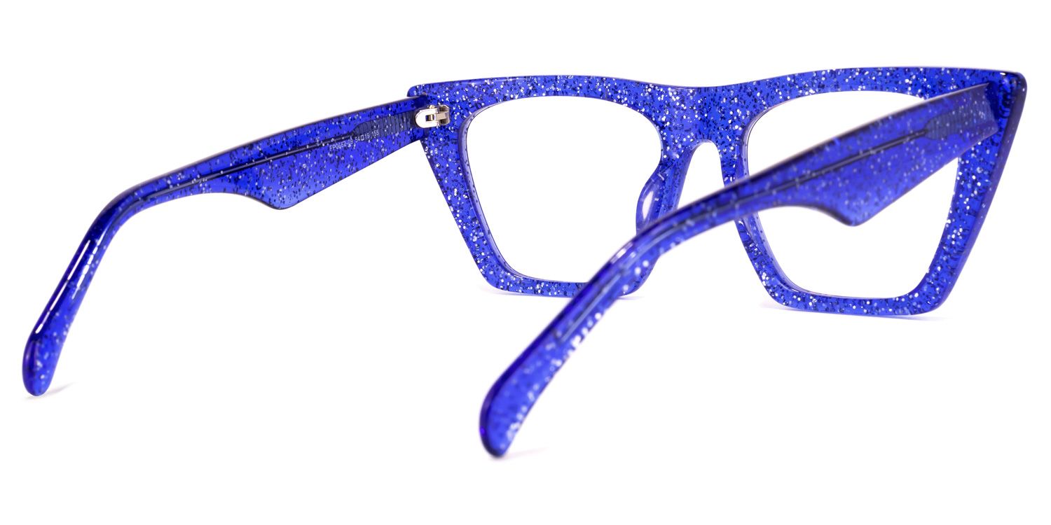 Cecile Cat Eye Blue Glasses | Zeelool Glasses4