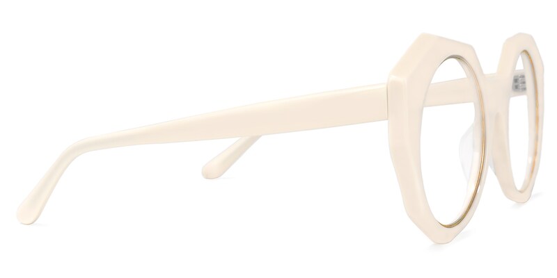 Bogar Geometric Creamy Glasses | Zeelool Glasses3