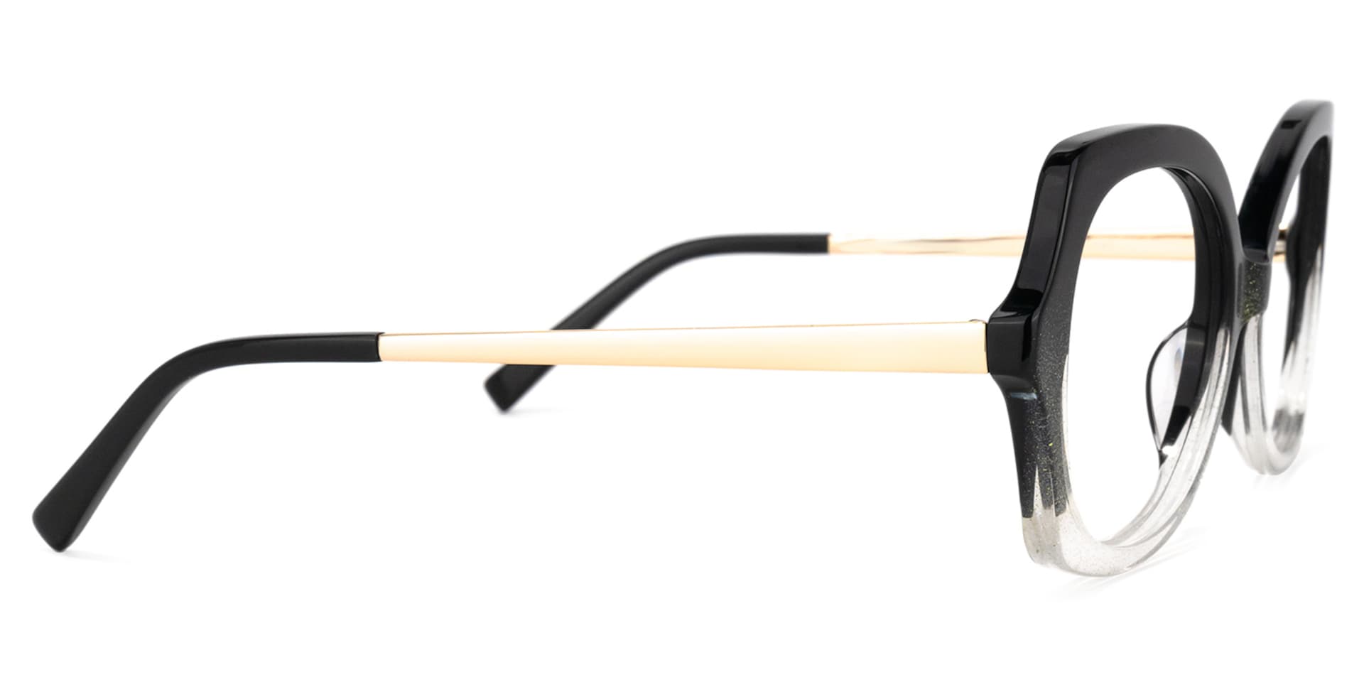 Sugarplum Geometric Black-Green Glasses | Zeelool Glasses3