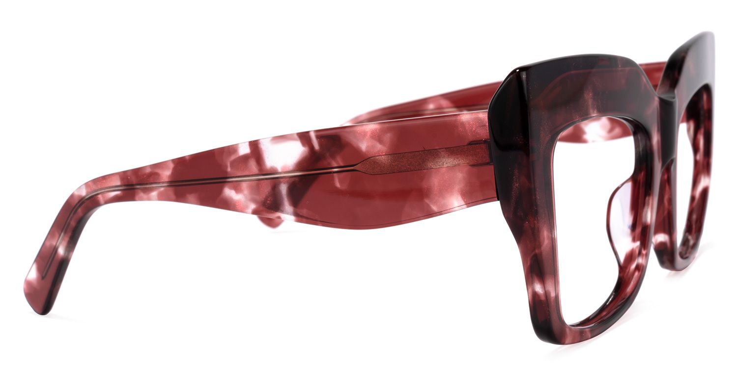 Charmaine Cat Eye Burgundy Glasses | Zeelool Glasses3