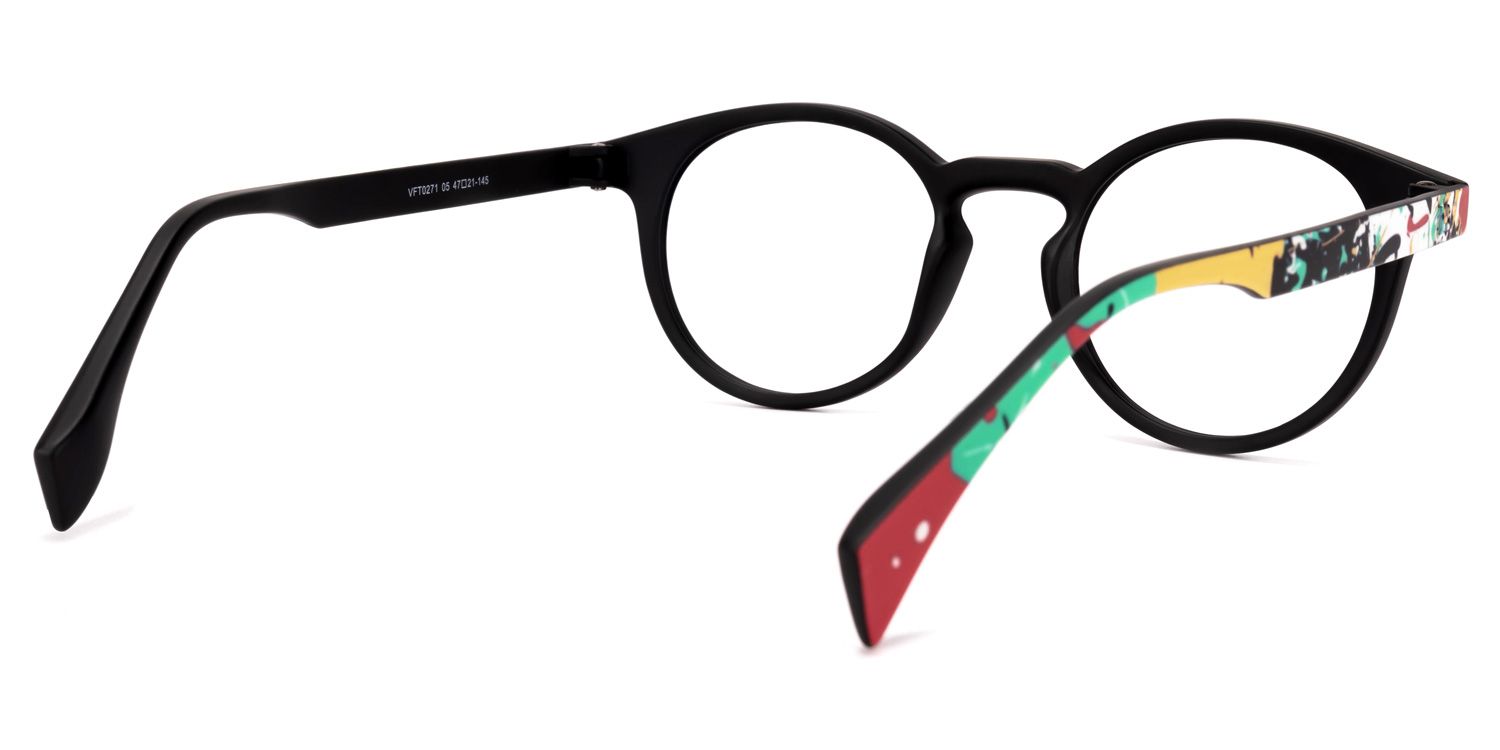 Street-Artist Round Colorful Frame Glasses | Zeelool4