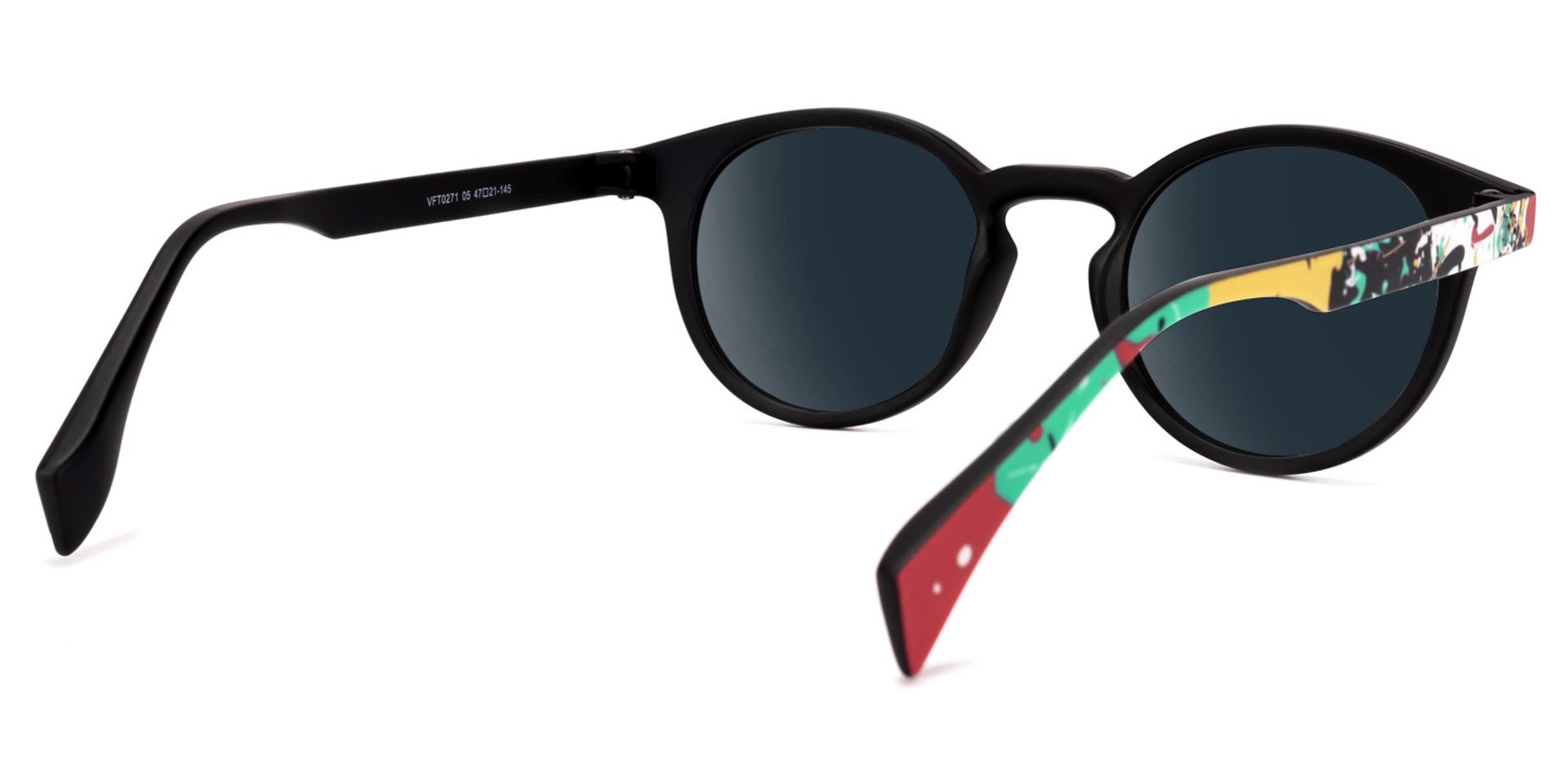 Street-Artist Round Colorful Sunglasses | Zeelool Glasses3