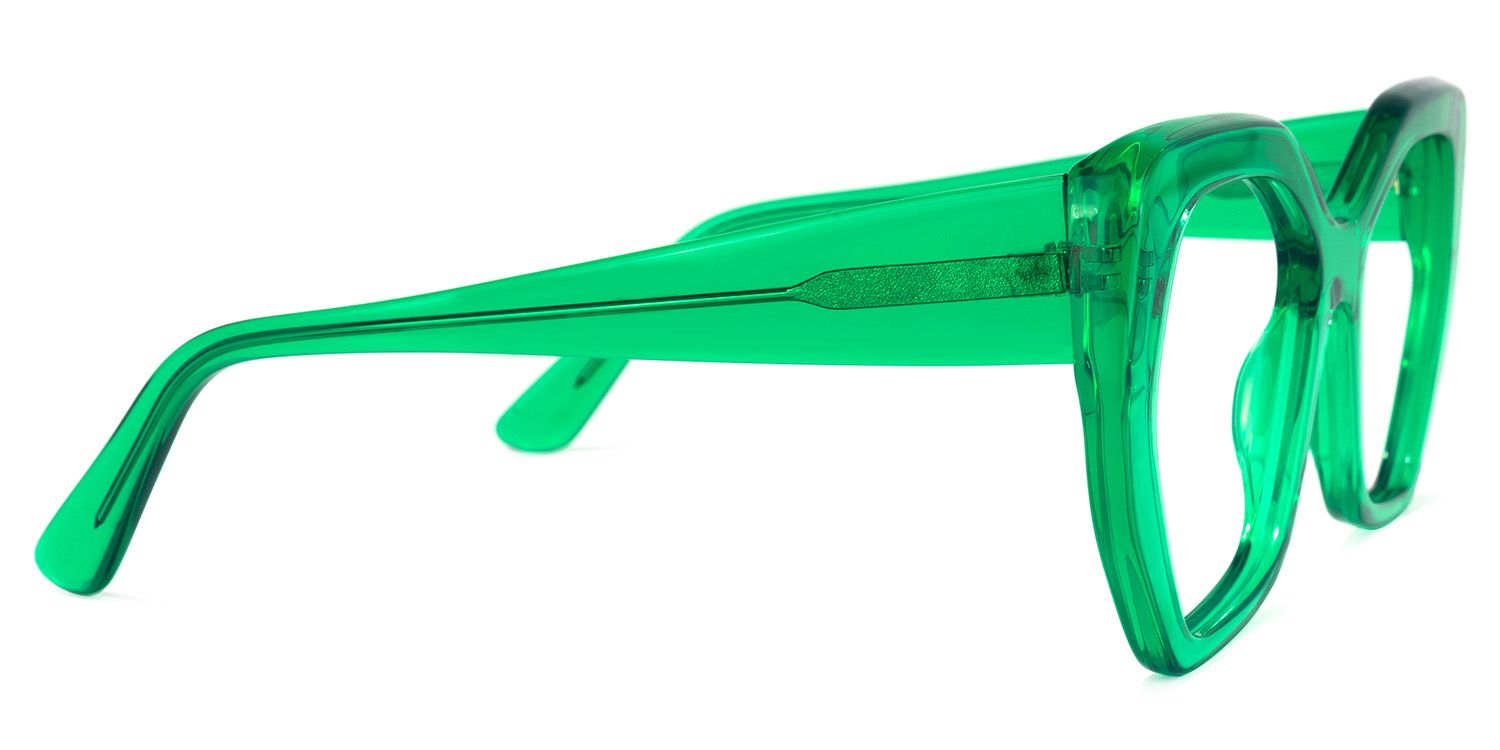Vickie Geometric Green Glasses | Zeelool Glasses3