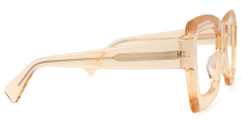 Serenity Square Champagne Glasses | Zeelool Glasses3