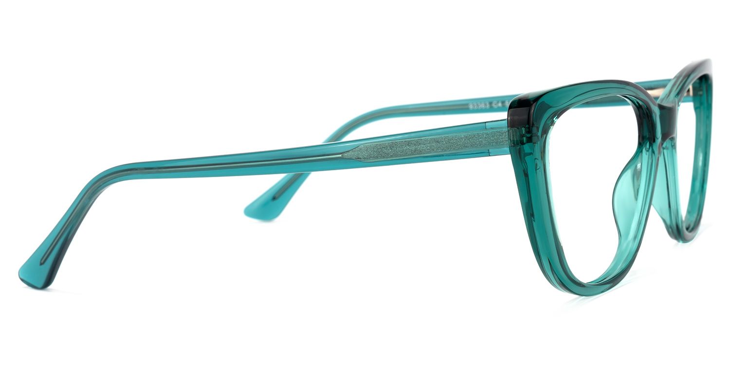 Qamar Cateye Peacock-Blue Glasses | Zeelool Glasses3