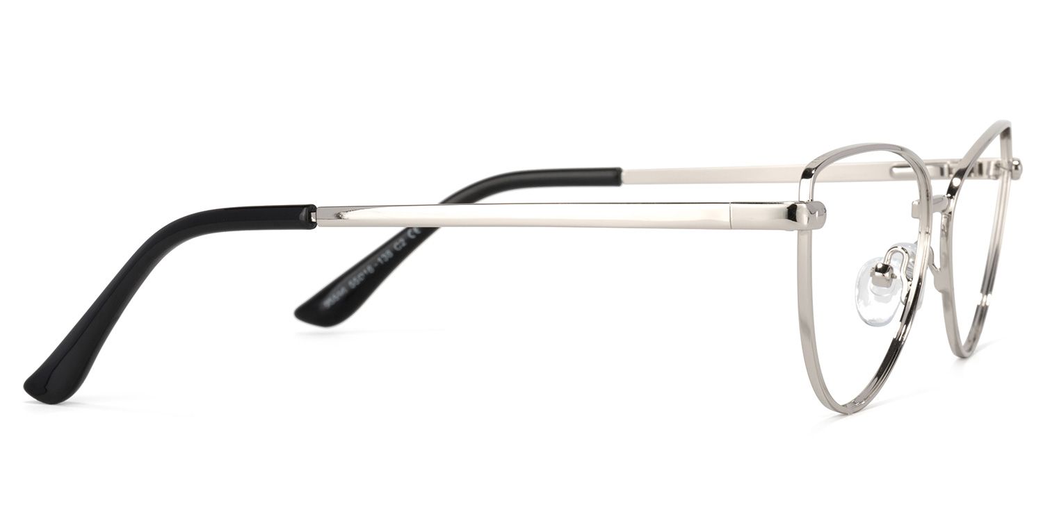 Lorenzo Cateye Silver Glasses | Zeelool Glasses