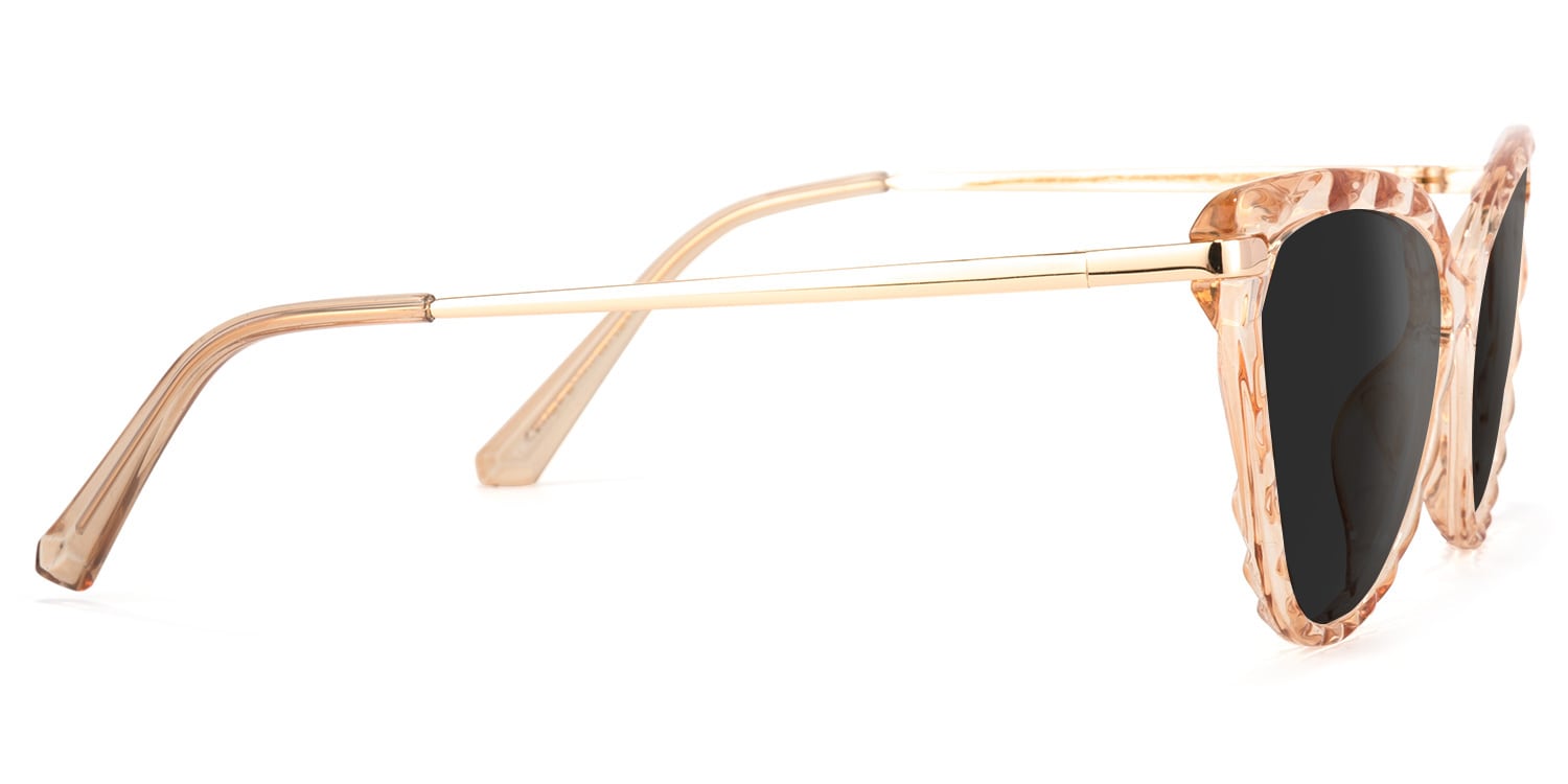 Lucas Cateye Champagne Sunglasses | Zeelool Glasses3