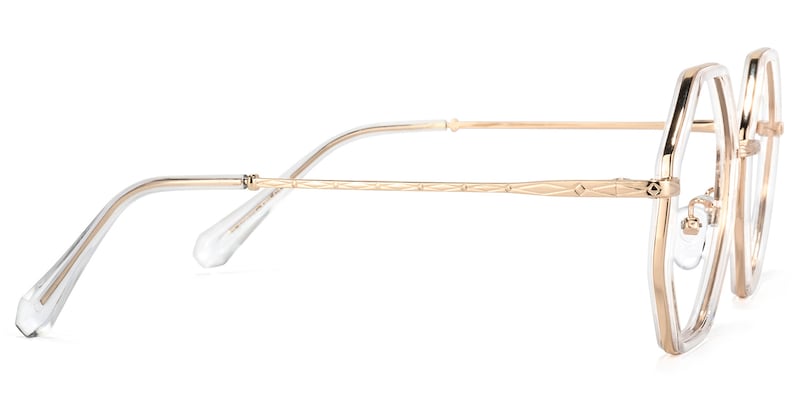 Nathaniel Geometric Crystal Glasses | Zeelool Glasses3