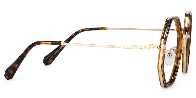 Nathaniel Geometric Tortoise Glasses | Zeelool Glasses3