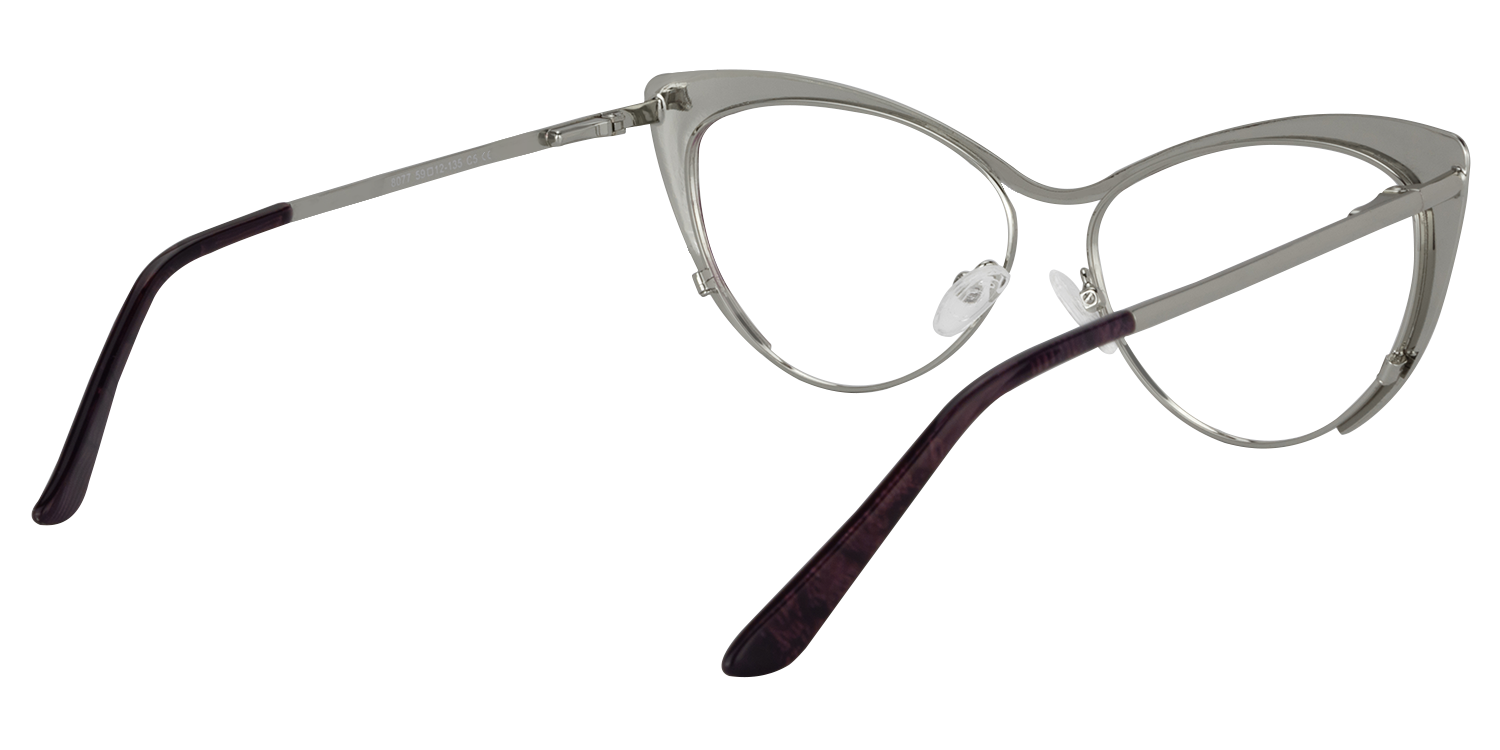 Ellen Cateye Purple Eyeglasses with Wide Frame4