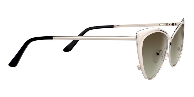 Ellen Cateye Silver Sunglasses | Zeelool Glasses3