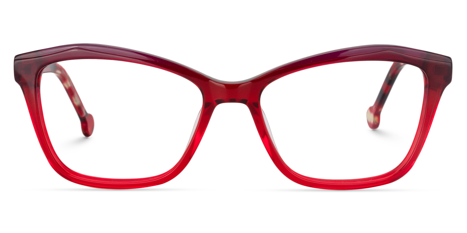 Rectangle Red Glasses | Zeelool Glasses0