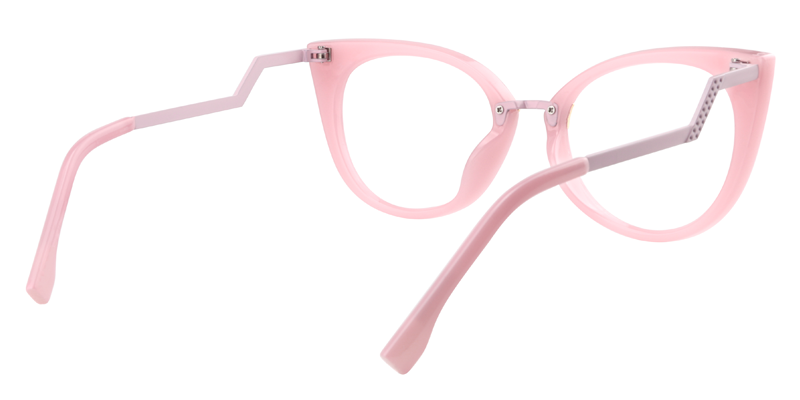 Cat Eye Pink Glasses | Zeelool Eyeglass Frame5