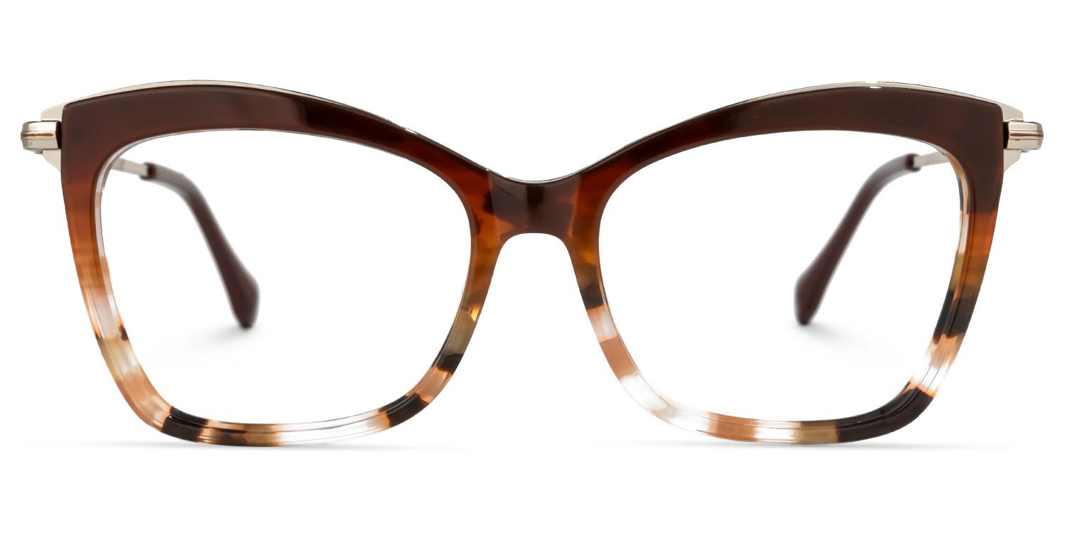 Russell Cateye Brown Glasses | Zeelool Glasses0