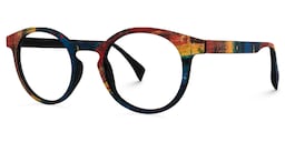 Street-Artist Round Blue-Red Glasses1