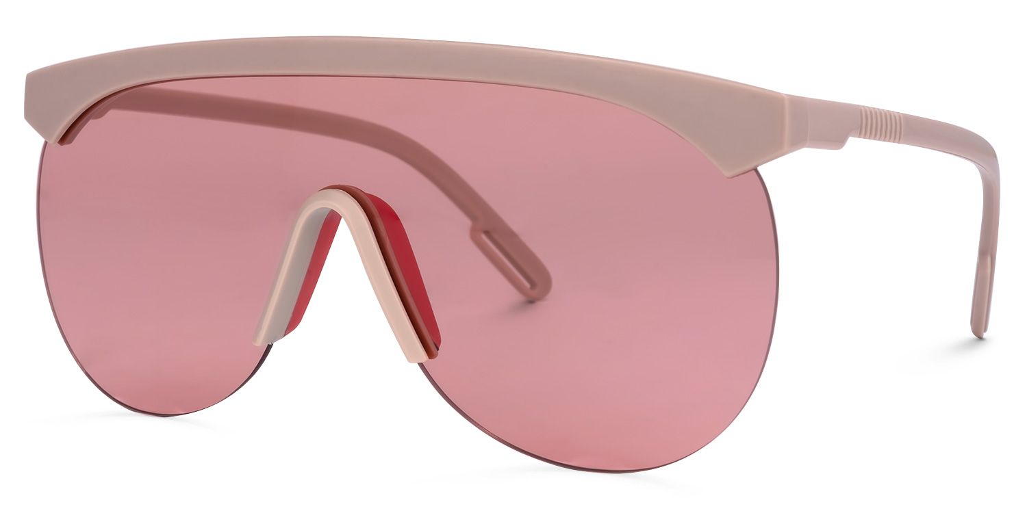 Olguimar Geometric Pink Sunglasses | Zeelool Glasses1