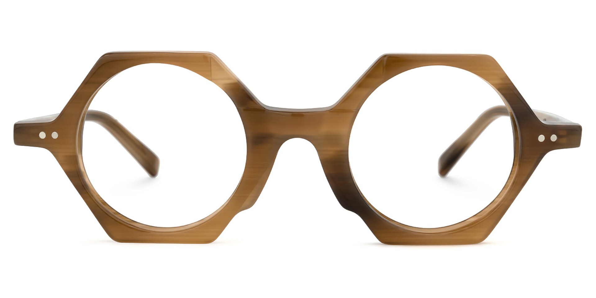 Natalia Geometric Brown Glasses | Zeelool Glasses0