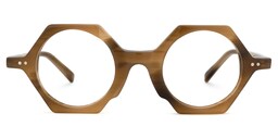 Natalia Geometric Brown Glasses0