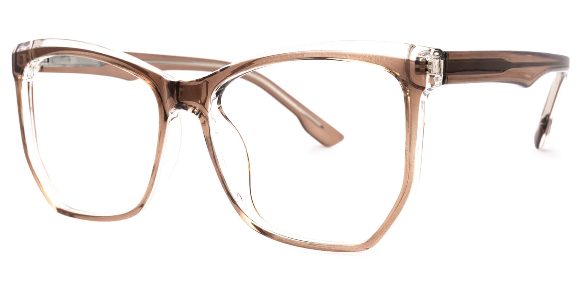 Libby Geometric Brown Thin Frame Glasses | Zeelool3