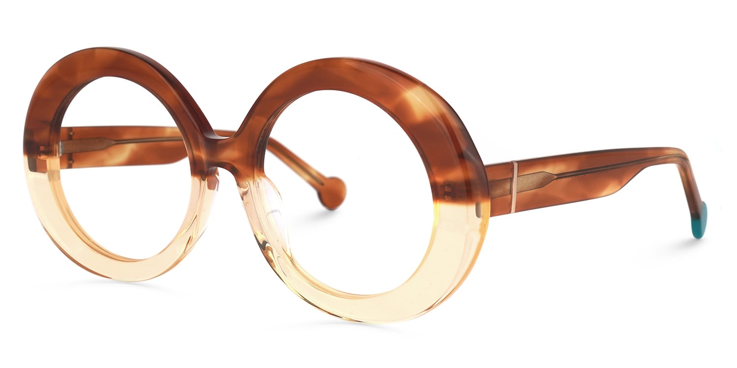 Pardo Round Champagne Glasses Zeelool Glasses