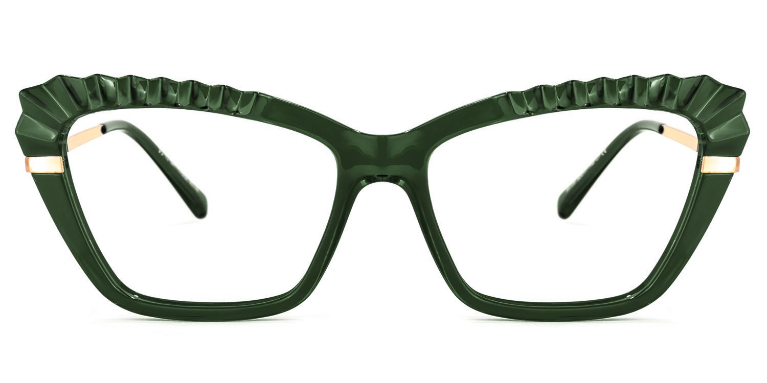Sophie Cateye Dark-Green Glasses | Zeelool Glasses0