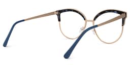 Laureano Browline Blue-Tortoise Glasses3